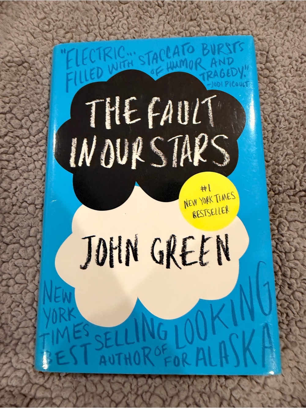 Harper The Fault in Our Stars Hardcover Book - Blue, Black, White, Yellow